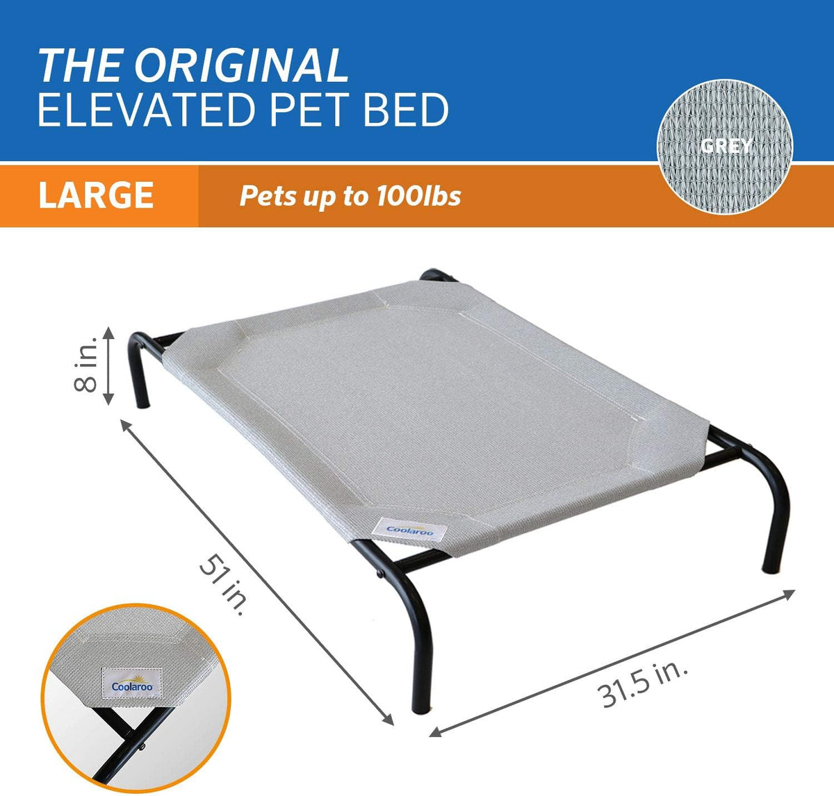 Elevated Breathable Pet Bed - Joint Relief, Easy Clean, All-Season Comfort