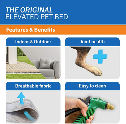 Elevated Breathable Pet Bed - Joint Relief, Easy Clean, All-Season Comfort