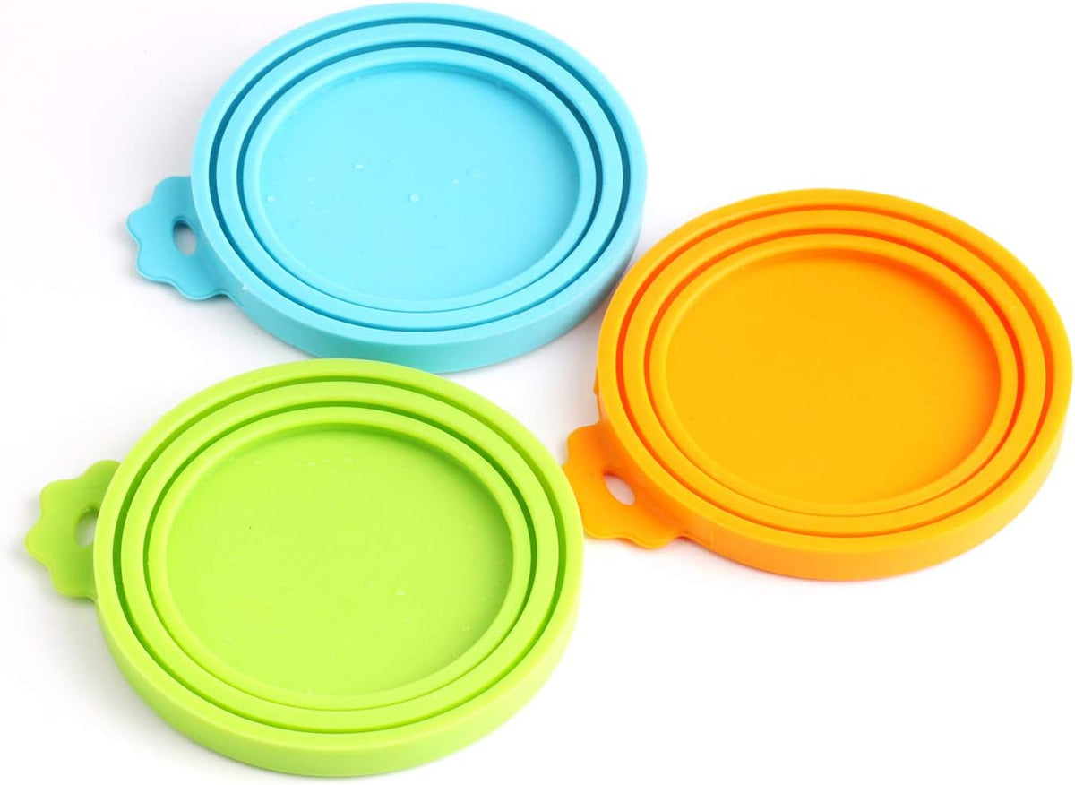 Silicone Pet Food Can Covers - Universal Fit, 3 Pack