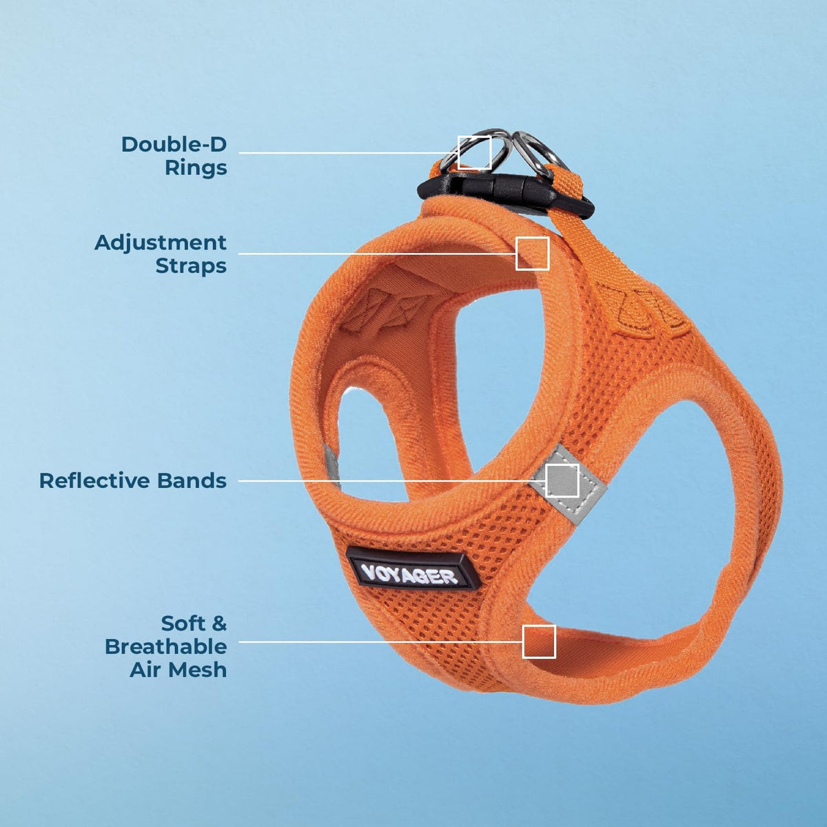 Voyager Step-In Air Harness - Breathable Mesh, Reflective, No Pull Harness for Dogs & Cats