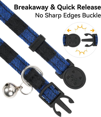 Cat Collar with Bell and Bow Tie - Breakaway Safety Kitten Collar