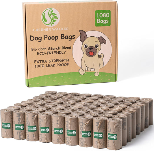 Extra Thick Leak-Proof Dog Poop Bags - 1080 Count