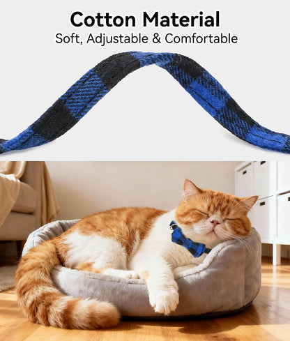 Cat Collar with Bell and Bow Tie - Breakaway Safety Kitten Collar