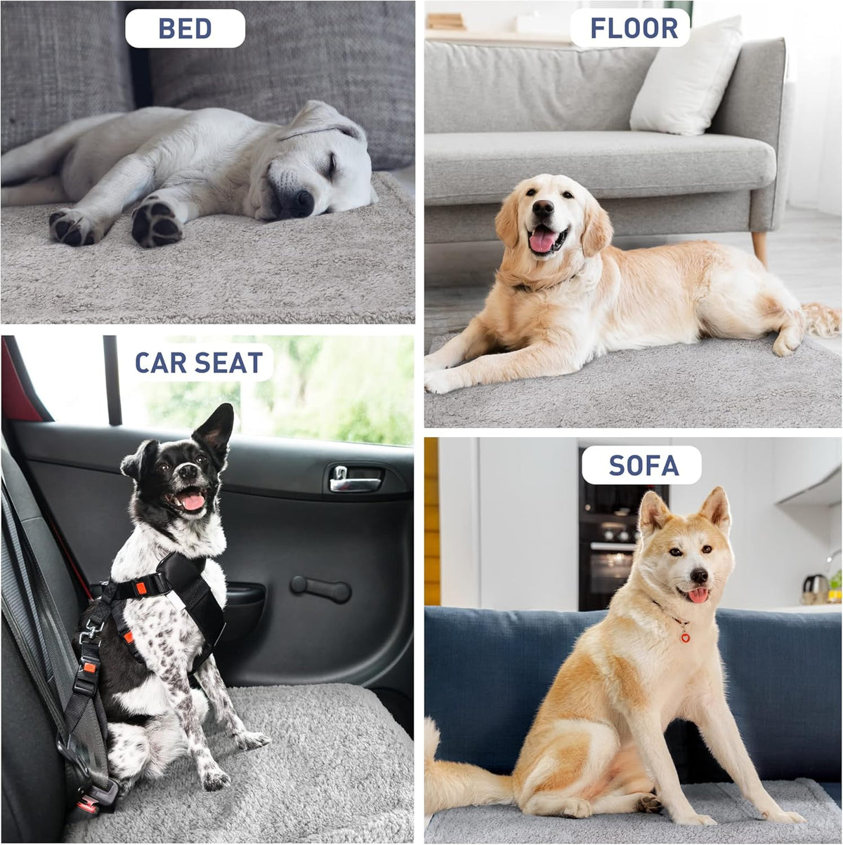 Waterproof Pet Blanket, Reversible Throw for Dogs and Cats
