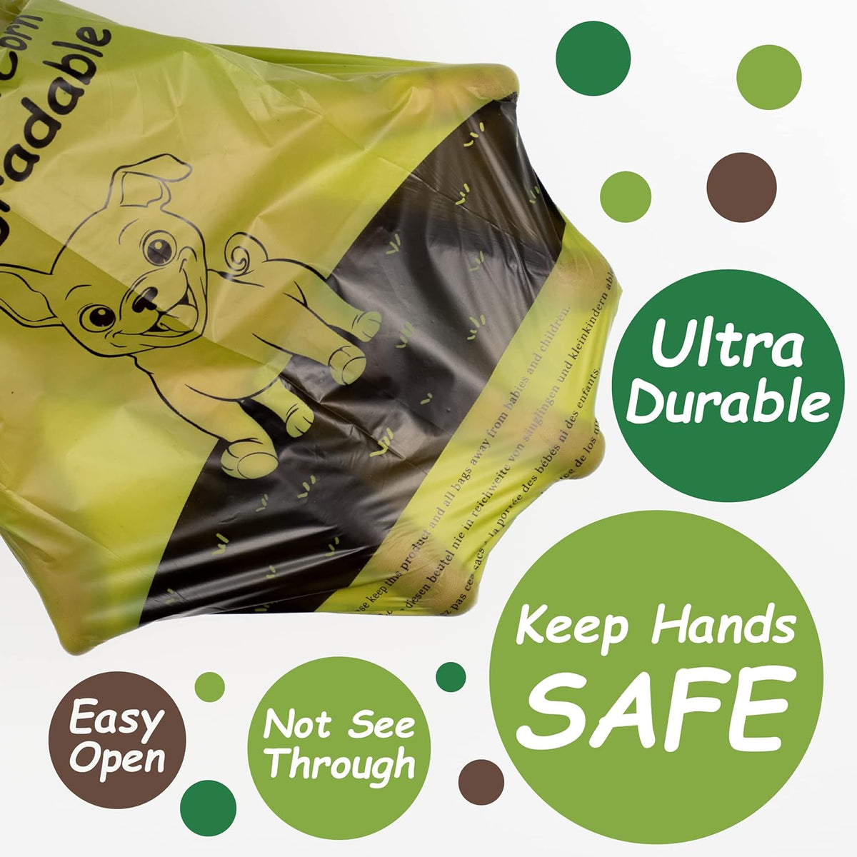 Extra Thick Leak-Proof Dog Poop Bags - 1080 Count