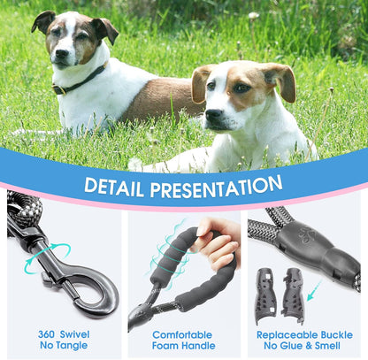 Reflective Dog Leash with Padded Handle - Heavy Duty, Night Safety