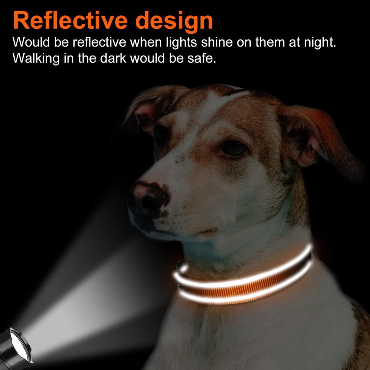 Soft Padded Reflective Dog Collar - Comfortable & Adjustable